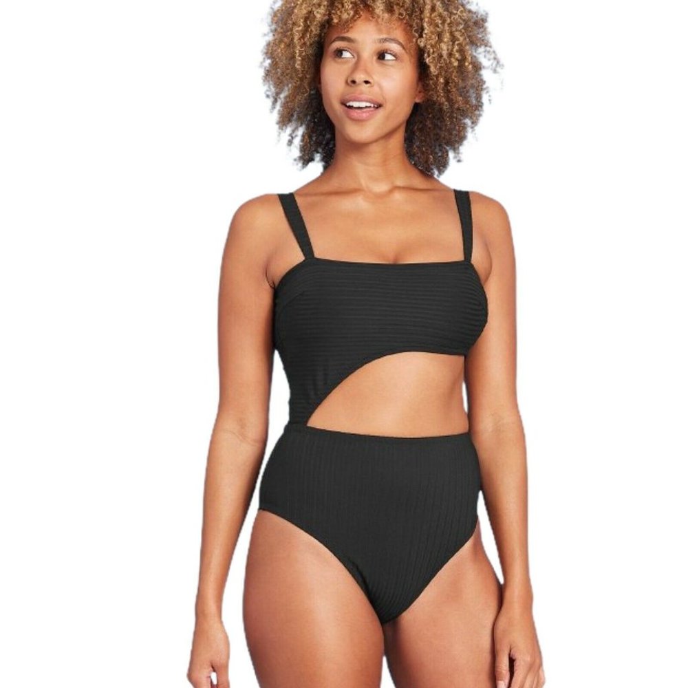 Shade & Shore Women Black Medium  Ribbed  Cut out